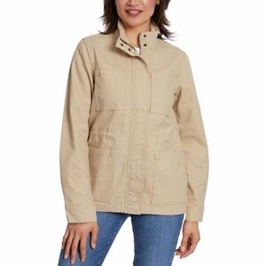 EUC Vintage America Canvas Anorak Style Khaki Jacket w/ Adjustable Waist Size L